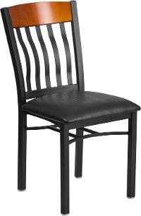 Wood and Metal Restaurant Chair