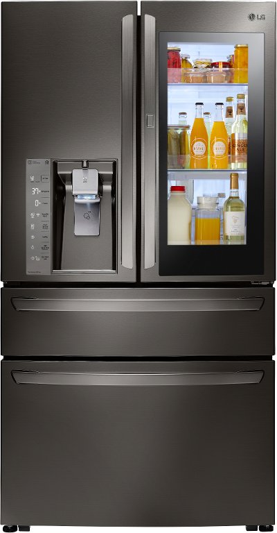 LMXC23796D LG French Door Refrigerator - 36 Inch Black Stainless Steel Counter Depth