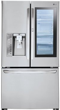 LFXS30796S LG 29.6 cu. ft. French Door-in-Door Smart Refrigerator with ColdSaver Panel - 36 Inch Stainless Steel