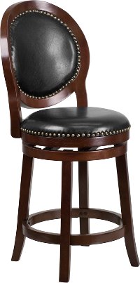 Transitional Swivel Counter Height Stool
