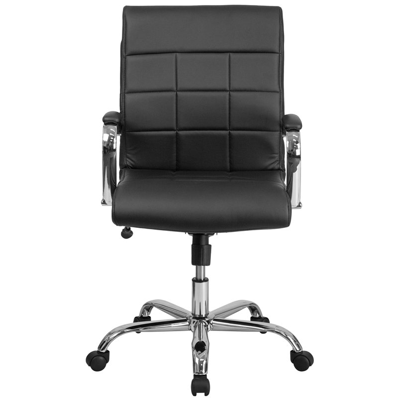 Black Contemporary Swivel Office Chair-4