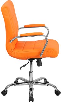 Orange Contemporary Swivel Office Chair-2