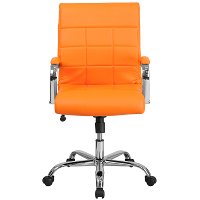 Orange Contemporary Swivel Office Chair-4