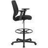 Contemporary Mid-Back Arm Draft Stool-2