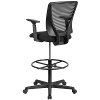 Contemporary Mid-Back Arm Draft Stool-3