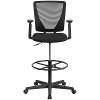 Contemporary Mid-Back Arm Draft Stool-4