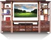 Multi Color Rustic Pine Entertainment Center - Antique