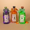 Assorted Lighted Crackle Glass Halloween Tincture Bottle