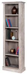 Rustic Gray Bookcase - Barn Door