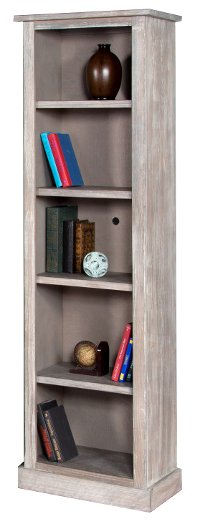 Rustic Gray Bookcase - Barn Door