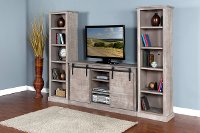Rustic Gray 3 Piece Contemporary Entertainment Center