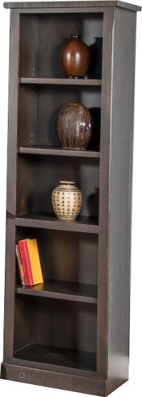 Rustic Charred Oak Bookcase - Barn Door