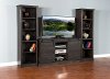 Rustic 3 Piece Charred Oak Entertainment Center