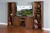 Rustic 3 Piece Dark Oak Entertainment Center