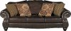 Traditional Brown Leather Sofa - Marshall