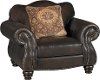 Traditional Brown Leather Chair - Marshall