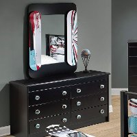 Black 6-Drawer Dresser - Kickflip