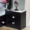 Black 2-Drawer Nightstand - Kickflip