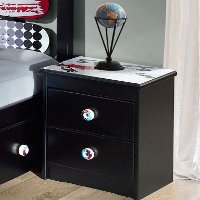 Black 2-Drawer Nightstand - Kickflip