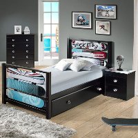Black Twin Bed - Kickflip