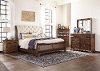 Coffee Brown & Upholstered Traditional 6 Piece King Bedroom Set - Trisha Yearwood