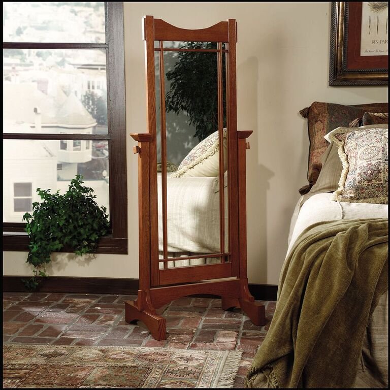 Mission Oak Mirror - Cheval -1