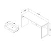 10536 White Desk with 2 Drawers - Interface -6