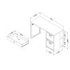 10537 Pure White Desk with Storage and Baskets - Interface -4