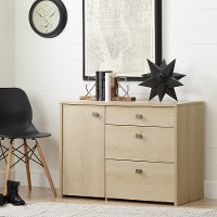 10540 Natural Maple Storage Unit with File Drawer - Interface