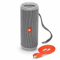 JBLFLIP4GRYAM JBL Flip 4 Waterproof Portable Bluetooth Speaker - Gray