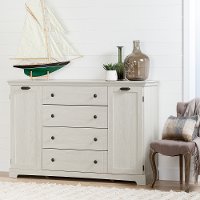 10244 Winter Oak 4-Drawer Dresser with Doors - Avilla
