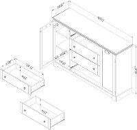 10244 Winter Oak 4-Drawer Dresser with Doors - Avilla -8