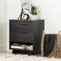 10553 Gray Oak Nightstand with Drawers - Fynn