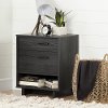 10553 Modern Gray Oak Nightstand with Sliding Shelf - Fynn