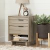 10554 Modern Rustic Oak Nightstand with Sliding Shelf - Fynn