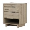 10554 Rustic Oak Nightstand with Drawers - Fynn -2