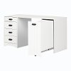 10544 White Sewing Craft Table with Storage - Artwork -5