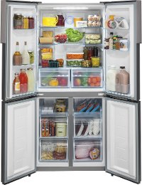 HRQ16N3BGS Haier 4 Door Counter Depth French Door Refrigerator - 16.4 cu. ft., 33 Inch Stainless Steel-2