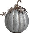 15 Inch Large Galvanized Metal Pumpkin