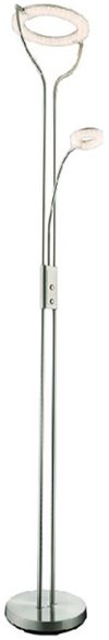 Brushed Nickel LED Torchiere and Reading Combo Floor Lamp