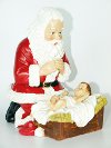 Santa with Baby Jesus Figurine