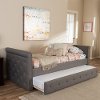 7040-RCW Modern Gray Tufted Twin Daybed - Swamson