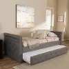 Swamson Gray Tufted Twin Daybed