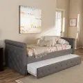 7040-RCW Swamson Gray Tufted Twin Daybed