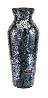 Clearance Mirrored Blue, Brown and Gold Mosaic Glass Vase