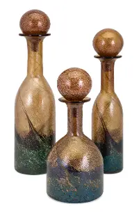 21 Inch Multi Color Faison Glass Bottle with Stopper