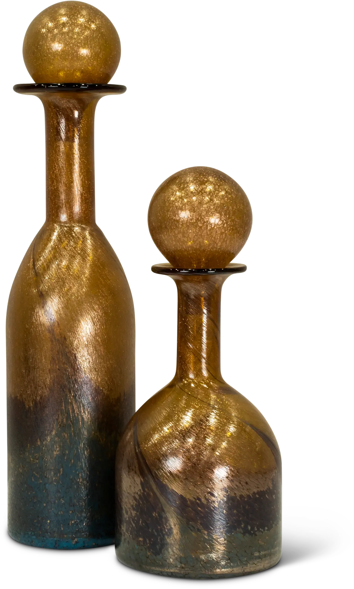21 Inch Multi Color Faison Glass Bottle with Stopper-2