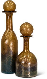14 Inch Multi Color Faison Glass Bottle with Stopper-2