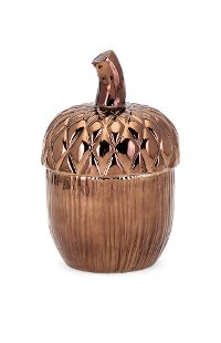 Small Bronze Acorn Jar