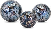 3 Inch Mirrored Glass Mosaic Deco Sphere